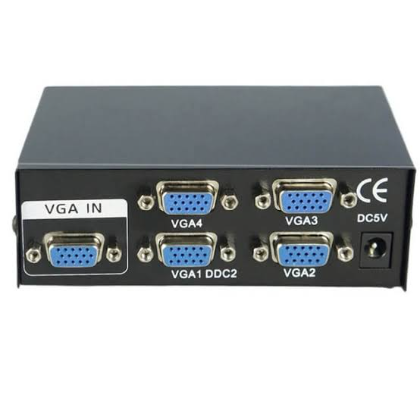 4 PORT 200MHz VGA SPLITTER MODEL: VGA-2004